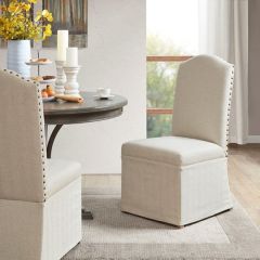 High Back Skirted Dining Chair