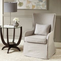 High Back Slip Covered Accent Chair