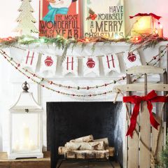 Ho Ho Ho Christmas Pennant Garland