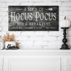 Hocus Pocus Bed & Breakfast Canvas Wall Sign