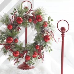 Holiday Hued Tabletop Wreath Stand