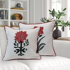 Holiday Pattern Throw Pillows Set of 2