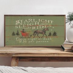 Holiday Signs II Starlight Sleigh Rides By Wellington Studio Wall Decor