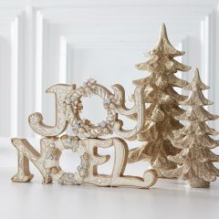 Holiday Tabletop Word Cutout Decor Set of 2
