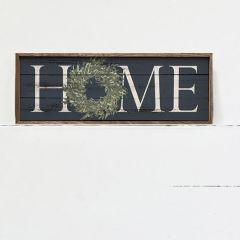 Navy Home Wreath Wall Sign