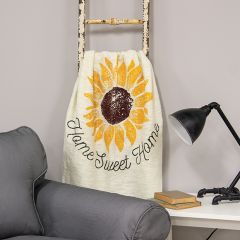 Home Sweet Home Sunflower Throw Blanket