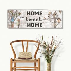 Home Tweet Home Canvas Wall Sign