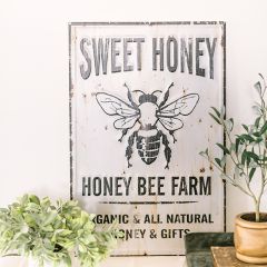 Honey Bee Farm Metal Wall Sign
