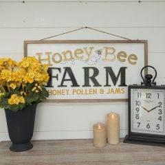 Honey Bee Farm Wood Framed Wall Sign