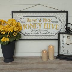 Honey Hive Wood Wall Sign