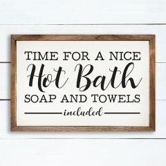 Hot Bath Wall Sign