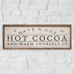 Hot Cocoa Framed Farmhouse Wall Sign