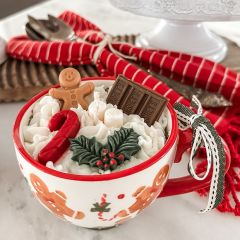 Hot Cocoa Gingerbread Scented Ceramic Mug Candle