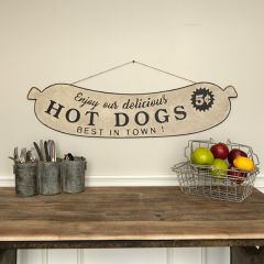 Hot Dogs Metal Sign