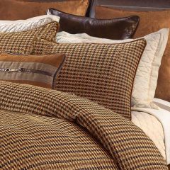 Houndstooth and Faux Suede Reversible Euro Sham