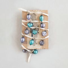 Hues Of Blue Glass Ornament Garland
