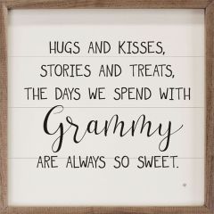 Hugs And Kisses Grammy White Wall Art