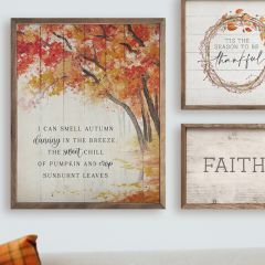 I Can Smell Autumn Tree Whitewash Framed Wall Art