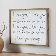 I Love You Framed Wall Sign