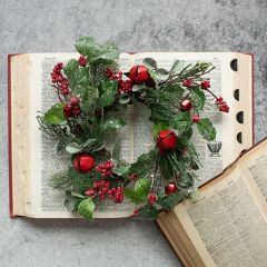 Iced Holly Mini Jingle Bell Wreath