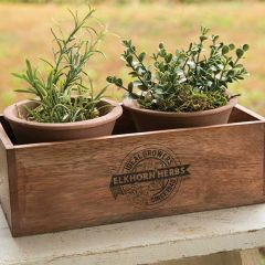 Ideal Growers Wooden Box With Planter Pots