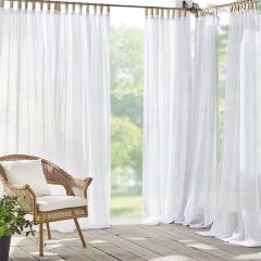 Clean and Crisp Tab Top Sheer Curtain Panel Set of 2 52x108
