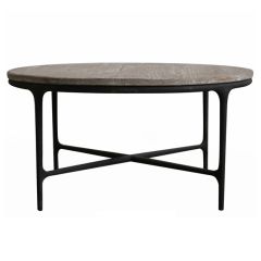 Industrial Style Wood And Iron Coffee Table