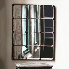 Industrial Windowpane Mirror