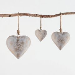 Iron and Twine Hanging Heart Ornament
