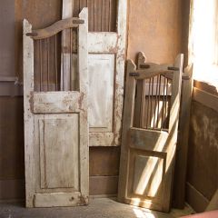 Iron and Wood Saloon Doors, Set of 2