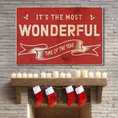 It's The Most Wonderful Time of The Year Canvas Wall Art