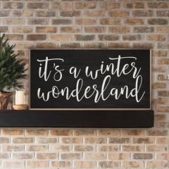 It’s A Winter Wonderland Black Wall Sign