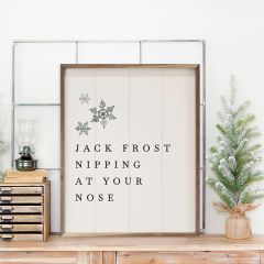 Jack Frost Nipping At Your Nose Snowflake White Wall Art