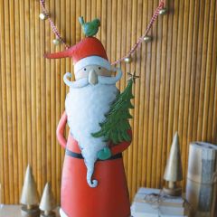 Jolly Santa Metal Figurine
