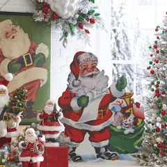 Jolly Santa Standing Cutout Decor