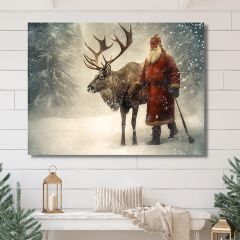 Journey With Santa Canvas Wall Art