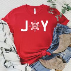 Joy Snowflake Holiday Tee Shirt, 2X