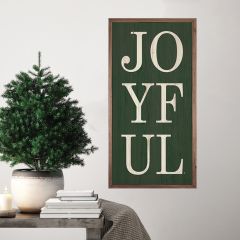 Joyful holiday wall sign