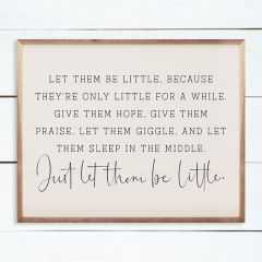 Just Let Them Be Little White Wall Art