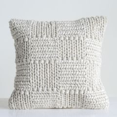 Knit Wool Throw Pillow