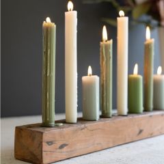 Unscented Powder Taper Candle Set of 12