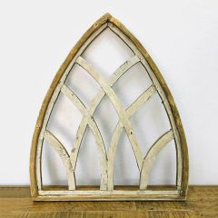 Arched Wood Cathedral Window Wall Decor