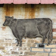 Large Metal Cow Wall Hanging