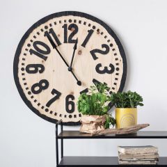 Laser Cut Round Wood Wall Clock