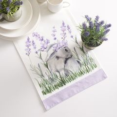 Lavender Rabbit Table Runner