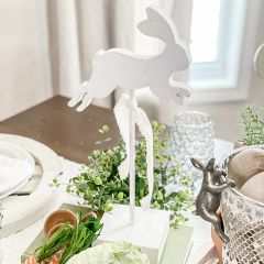 Leaping Bunny On Stand Set of 2