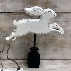 Leaping Rabbit Finial Set of 2