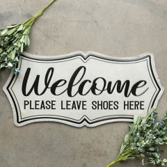 Leave Shoes Welcome Sign