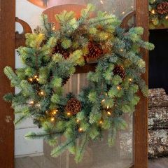 LED Lit Spruce Wreath