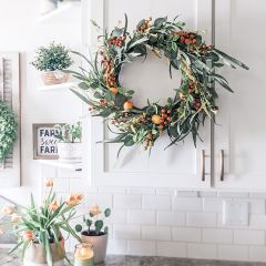 Lemon Berry And Floral Wreath